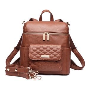 PETIT MONACO | CARAMEL BROWN
 luli bebe petit backpack diaper bag